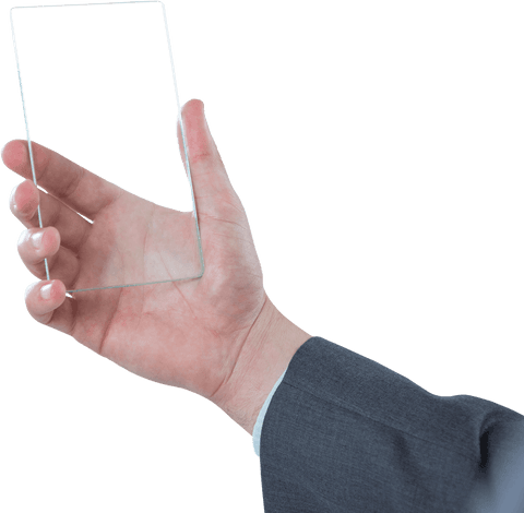Business Hand Holding Futuristic Transparent Smartphone Technology - Download Free Stock Videos Pikwizard.com