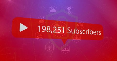 Digital Social Media Subscriber Milestone Notification - Download Free Stock Images Pikwizard.com