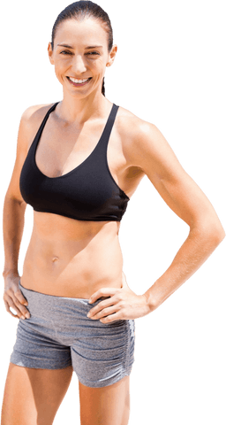 Caucasian Woman in Sport Outfit Smiling Transparent - Download Free Stock Videos Pikwizard.com