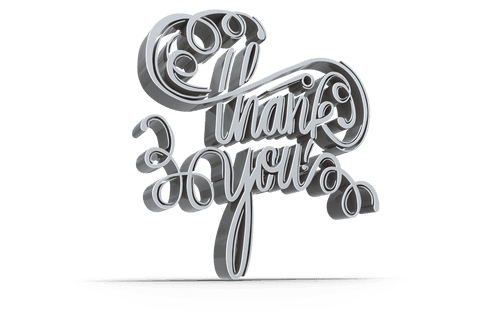Elegant 3D Transparent Thank You Typography Art - Download Free Stock Videos Pikwizard.com