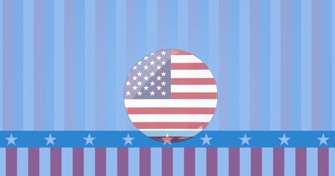 USA Flag with Patriotic Stars and Stripes Design