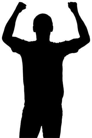 Football player silhouette transparent vector for sports design