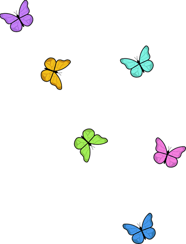 whimsical cartoon butterflies on transparent background - Download Free Stock Videos Pikwizard.com
