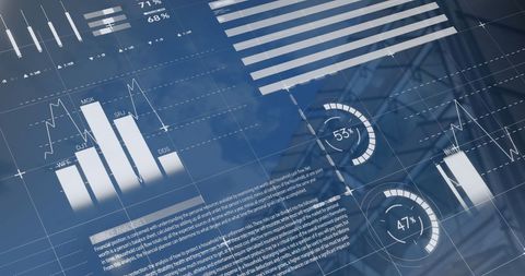 Digital Financial Data Visualization with Abstract Cityscape - Download Free Stock Images Pikwizard.com