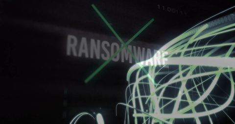 Ransomware Concept with Digital Lines on Dark Background - Download Free Stock Images Pikwizard.com
