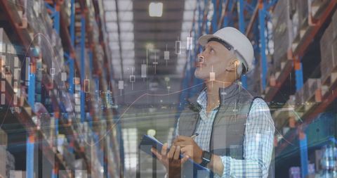Warehouse Manager Analyzing Data Insights For Inventory Management - Download Free Stock Images Pikwizard.com