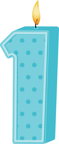 blue number 1 birthday candle with transparent background - Download Free Stock Videos Pikwizard.com