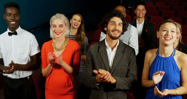 Diverse Group of People Clapping in Theater - Download Free Stock Images Pikwizard.com