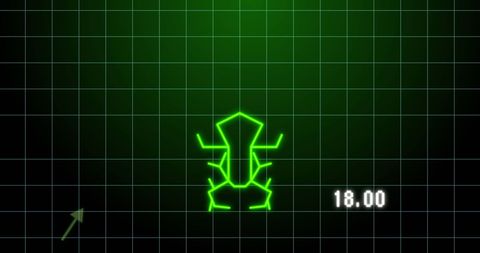 Geometric Bull Symbol with Digital Grid in Green - Download Free Stock Images Pikwizard.com