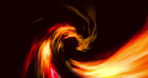 Fiery Abstract Flames on Black Background