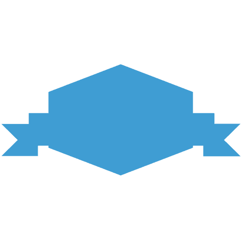 Blue Hexagonal Badge with Ribbons on Transparent Background - Download Free Stock Videos Pikwizard.com