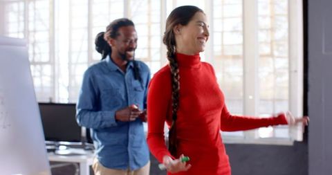 Diverse Team Collaborating in a Bright Office