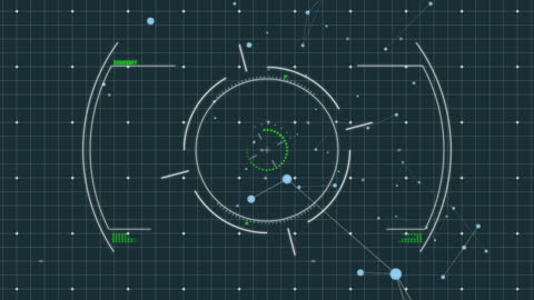 Futuristic Interface with Moving Geometric Elements