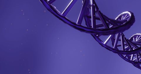 Purple DNA Helix on Rose Quantum Light Background - Download Free Stock Images Pikwizard.com