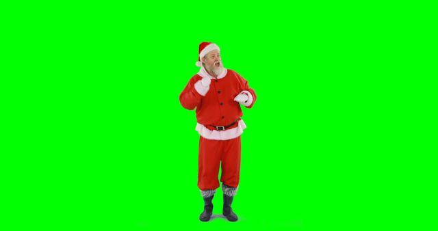 Santa Claus Pointing Up with Green Screen Background - Download Free Stock Images Pikwizard.com