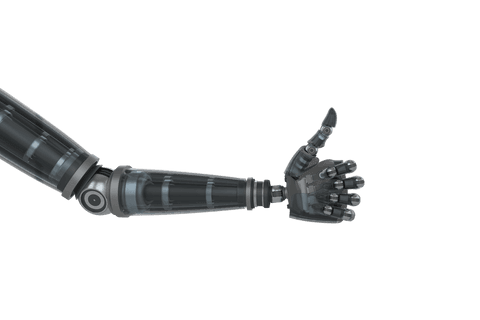 robotic hand giving thumbs up with transparent background - Download Free Stock Videos Pikwizard.com
