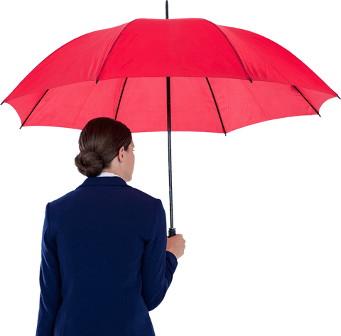 transparent view of businesswoman holding red umbrella outdoors - Download Free Stock Videos Pikwizard.com