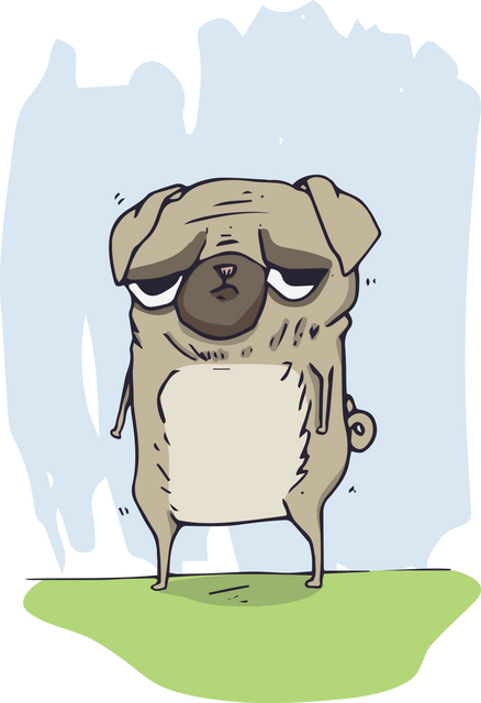 Cartoon Grey Dog with Sad Face on Transparent Background - Download Free Stock Videos Pikwizard.com