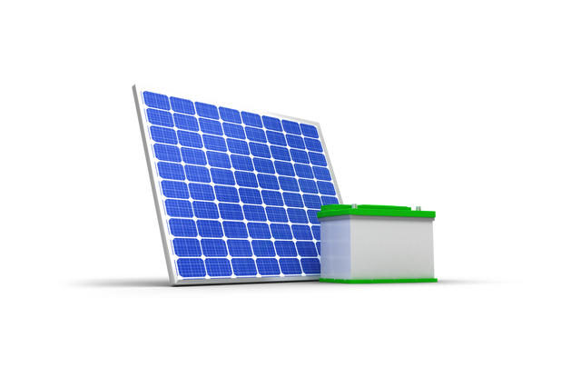 Transparent Solar Panel with Rechargeable Battery Isolated on White - Download Free Stock Videos Pikwizard.com