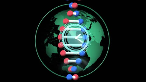 Conceptual Animation of Global Time with DNA Helix