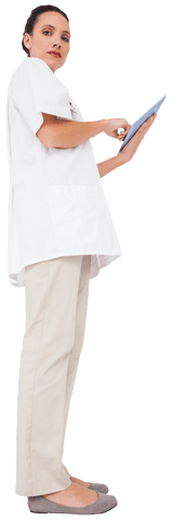Transparent Nurse Using Tablet Device in Clinic Environment - Download Free Stock Videos Pikwizard.com