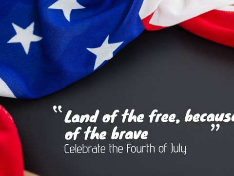american flag with inspiring independence day quote - Download Free Stock Templates Pikwizard.com