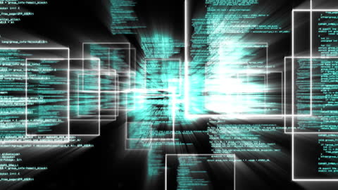 Animated Data Processing Screen Motion Background