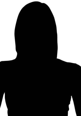 Silhouette of woman with long hair on transparent png background