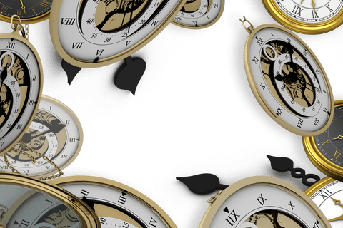 Golden Clocks on Transparent Background Representing Time - Download Free Stock Videos Pikwizard.com