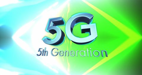 5G 5th Generation Technology on Vibrant Background - Download Free Stock Images Pikwizard.com