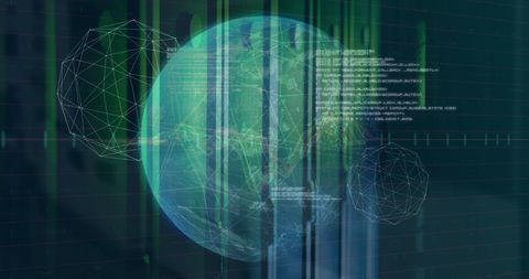 Global Digital Network Interface with Data Visualizations - Download Free Stock Images Pikwizard.com