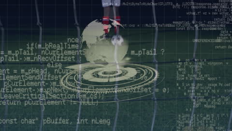 Data Processing Overlay on Soccer Player in Motion