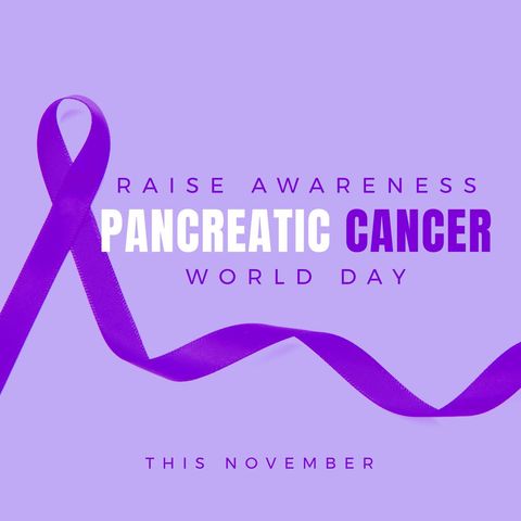 Purple Ribbon for Pancreatic Cancer Awareness Campaign - Download Free Stock Templates Pikwizard.com
