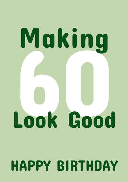 Ideal for celebrating a milestone 60th birthday. Use for creating personalized birthday cards, posters, and party decorations to commend and cherish this significant age. Great for sending cheerful birthday wishes to friends or family turning 60.