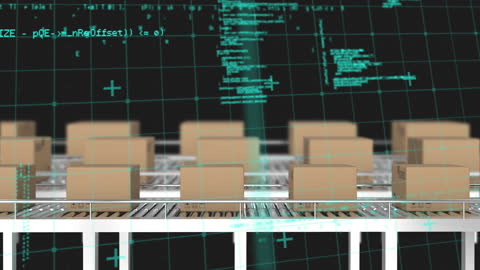 Automated Logistics System with Data Integration on Conveyor Belt