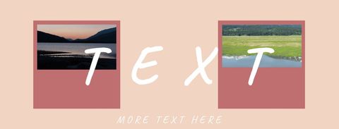 Serene nature scenes with customizable text layout