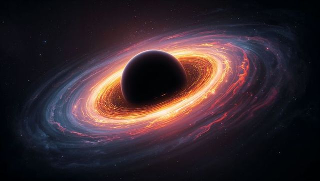 Rotating Black Hole Forming Fiery Accretion Disk and Gravitational Lensing