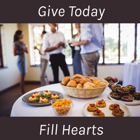 Charity Event Table Spread with Fresh Pastries and Snacks - Download Free Stock Templates Pikwizard.com