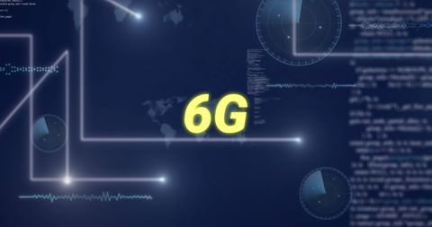 Future of Global Networks with 6G and Digital Interface Elements - Download Free Stock Images Pikwizard.com