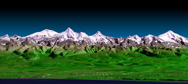 3-D Perspective View, Kamchatka Peninsula, Russia - Download Free Stock Photos Pikwizard.com