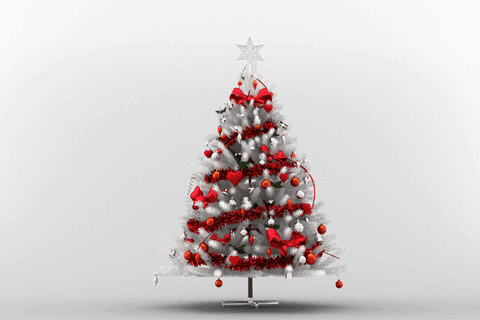 transparent festive christmas tree with red decorations - Download Free Stock Videos Pikwizard.com
