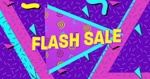 Retro Pop Art Flash Sale Poster Design in Vibrant Colors