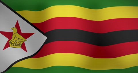 Waving Zimbabwe Flag Symbol of Patriotism and National Pride - Download Free Stock Images Pikwizard.com