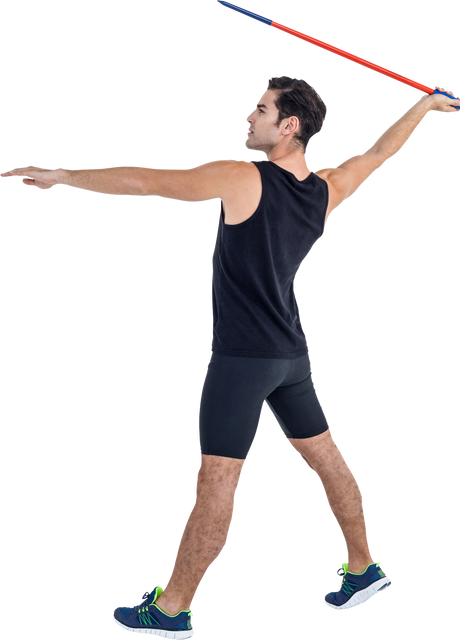 Male Athlete Demonstrating Javelin Throw on Transparent Background - Download Free Stock Videos Pikwizard.com