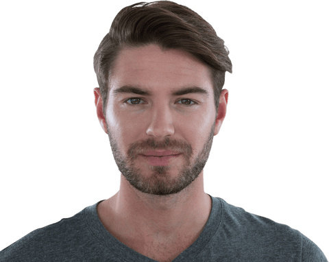 transparent background confident man with styled hair - Download Free Stock Videos Pikwizard.com