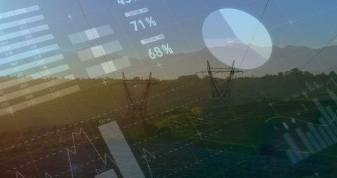 Data Analysis Over Industrial Energy Landscape with Power Lines