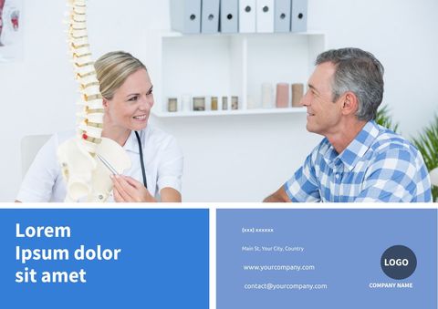 Chiropractor Discussing Spine Health with Patient in Clinic Setting - Download Free Stock Templates Pikwizard.com