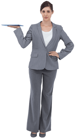 Professional Businesswoman Holding Transparent Tablet Confidently - Download Free Stock Videos Pikwizard.com