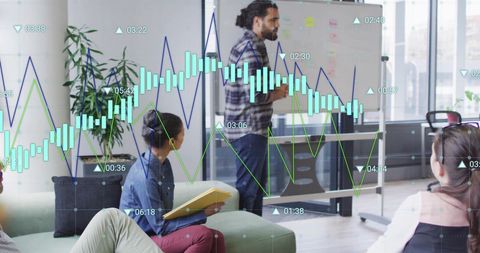 Diverse Team Analyzing Data in Office Meeting