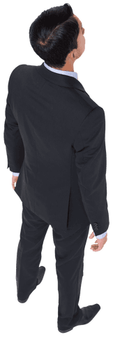 Transparent Background of Professional Asian Businessman Walking